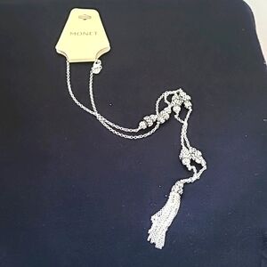Silver Colored Longline Necklace